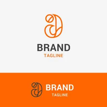 Letter A Line Simple Logo Stock Illustration