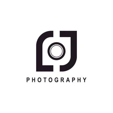 Letter lj or initial lj for photography logo design Stock Illustration