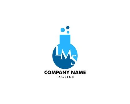 Letter LMS Lab Logo Template Design Vector Stock Illustration
