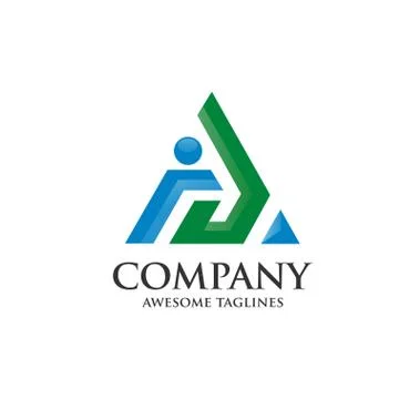 Letter A logo with arrow  3d style logo vector Stock Illustration