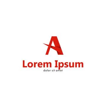 A Letter Logo with an Arrow Piercing it Stock Illustration