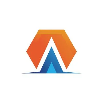 A Letter Logo Business Template Vector icon Stock Illustration