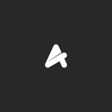 Letter A logo creative black and white design vector template. Idea simple in Stock Illustration