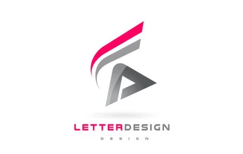 A Letter Logo Design. Futuristic Modern Lettering Concept. Stock Illustration