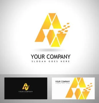 A Letter Logo Design Stock Illustration