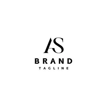 Letter AS Logo Design Stock Illustration