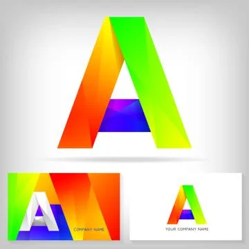 Letter A logo design - Stock vector. Stock Illustration