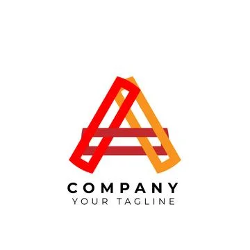 Letter A logo design template. Abstract letter A logo vector icon illustration Stock Illustration