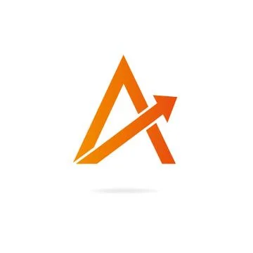 Letter A logo. Design template elements, arrow, business, success 스톡 일러스트