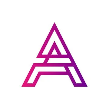 Letter A logo design template elements icon Unique modern creative brand Stock Illustration