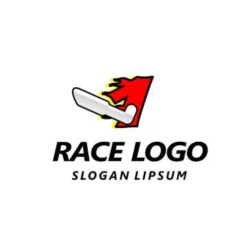Letter logo design template. Fast fire speed vector unusual letter. Vector de Stock Illustration