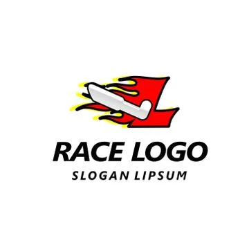 Letter logo design template. Fast fire speed vector unusual letter. Vector de Illustrazione stock