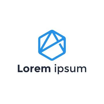 A letter logo design template Stock Illustration