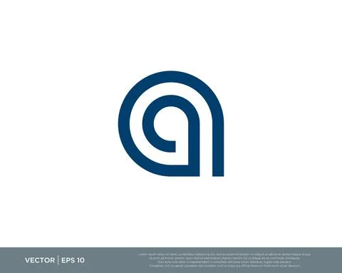 Letter A Logo Design Vector Illustration Design Editable Resizable EPS 10 Stock Illustration