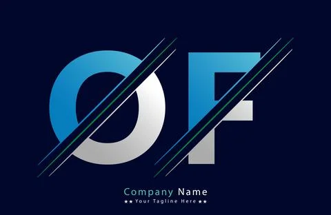 OF Letter logo design vector template. Stock Illustration