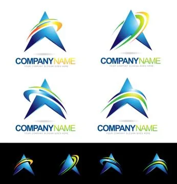 Letter A Logo Designs Stock Illustration