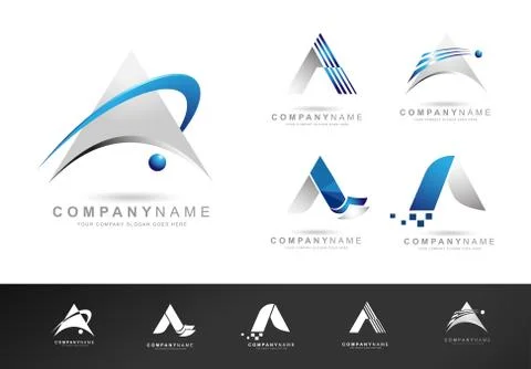 Letter A Logo Designs Stock Illustration