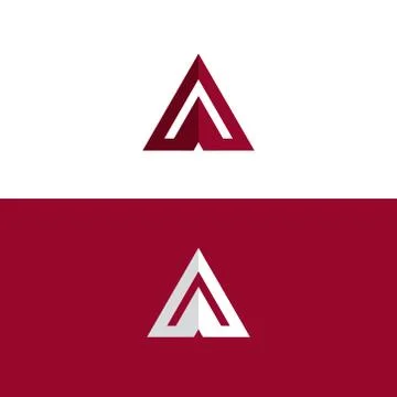 Letter A Logo Geometric Triangle Flat Vector Design	 Stock Illustration