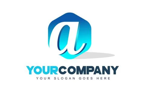 A Letter Logo. Hexagon Shape Modern Design Stock Illustration