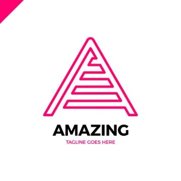 Letter A logo icon design template elements Stock Illustration