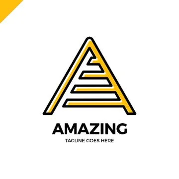 Letter A logo icon design template elements Stock Illustration