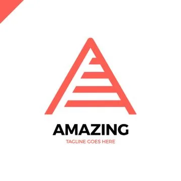 Letter A logo icon design template elements イラスト素材