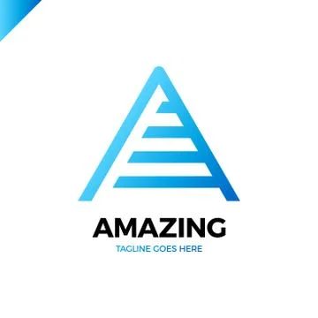 Letter A logo icon design template elements イラスト素材