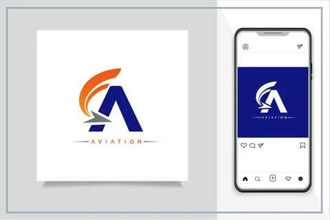 A letter logo Stock Illustration