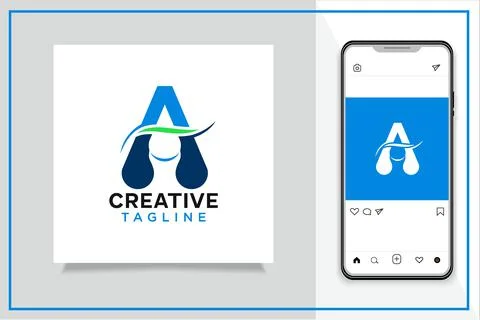 A letter logo Stock Illustration