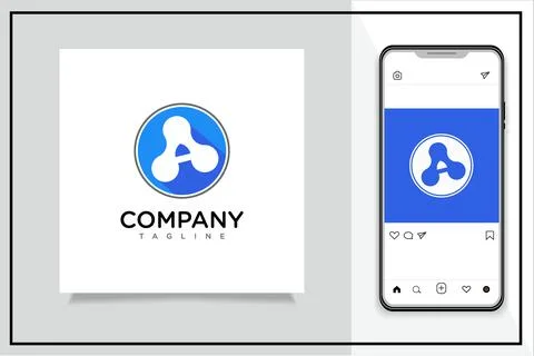 A letter logo Stock Illustration