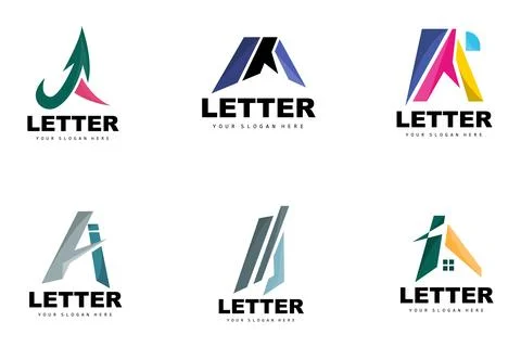 A Letter Logo, Letter Logotype Vector, Product Brand Design, Company Initia.. Stock Illustration
