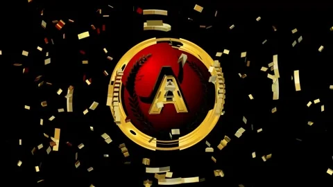 Letter A logo opening green screen background Stock Footage 290090302