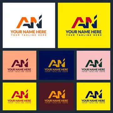 An letter logo or an text logo and an word logo design. Stock Illustration