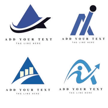 Letter A Logo pack design Illustrazione stock