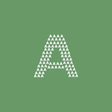 Letter A logo with pixel pattern Illustrazione stock
