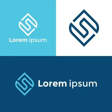 Letter logo S creative icon design alphabet font S template elements Stock Illustration