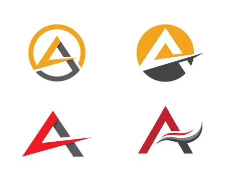 A Letter Logo Template Stock Illustration