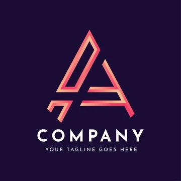 Letter a logo template Illustrazione stock