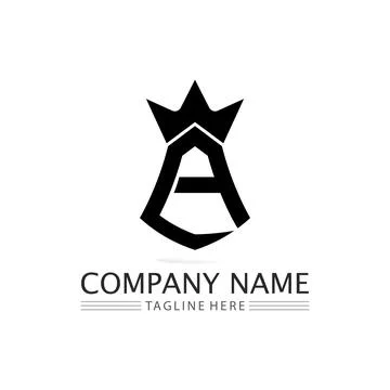 A Letter Logo Template Illustrazione stock