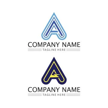 A Letter Logo Template Illustrazione stock