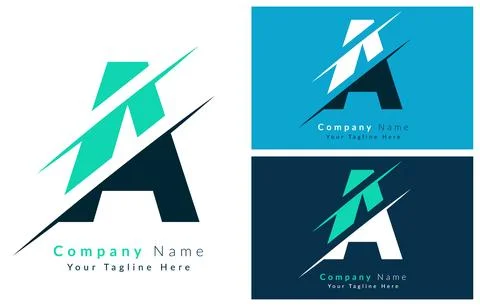 A Letter Logo Vector Design Template Elements Illustrazione stock