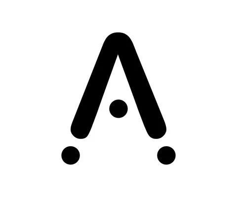 Letter A logo vector graphics design, alphabet letter with dots icon Stock Illustration