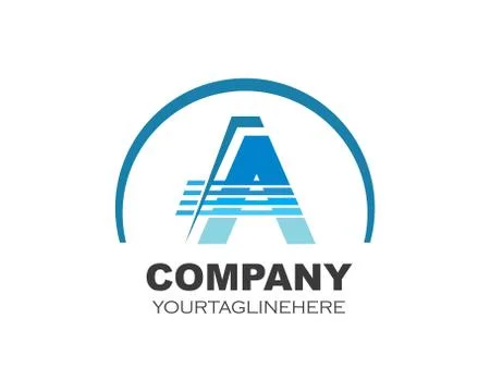 A letter logo vector icon illustration design Illustrazione stock