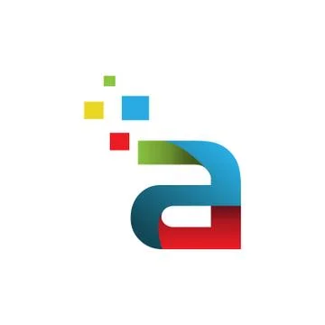 A letter logo vector Stock Illustration