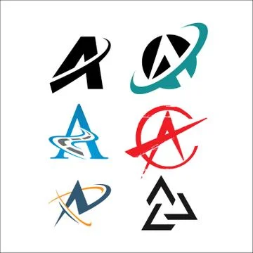 Letter A Logos a Modern triangle logo vector inspirations Stock Illustration