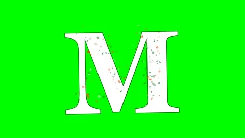 Letter Looping on Chroma Key for Compositing Video stock 336899120