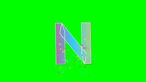 Letter Looping - Chroma Key Green Screen Footage Video stock 336898827