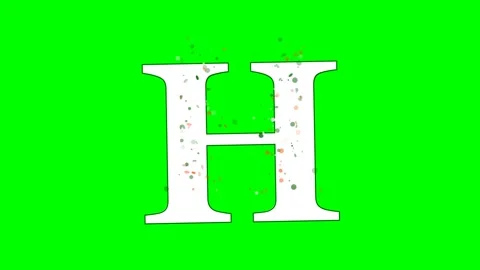 Letter Looping on Green Screen Chroma Key Background Stock Footage 336899110