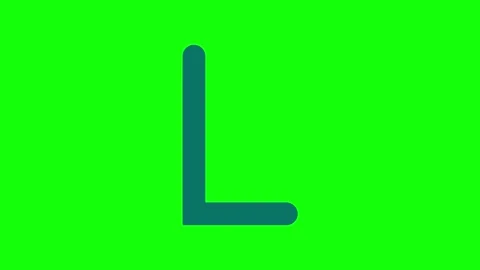 Letter Looping Isolated Green Screen Stock Video Video stock 341587144