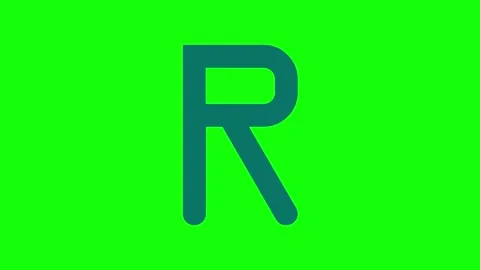 Letter Looping with Logo on Green Screen Chroma Key Background Video stock 341587161
